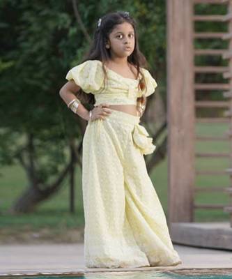 Yellow Embroidery Top and Sharara 2