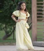 Yellow Embroidery Top and Sharara