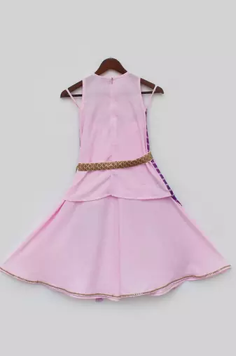 Pink Kurti Jacket and Sharara