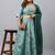 XL LOVE By Janasya Women's Sea Green Poly Silk Foil Printed Lehenga Choli With Dupatta