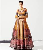 Wedding Designer Yellow Chinon Lehengha Choli