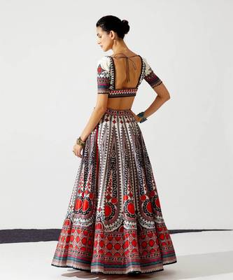Wedding Designer White Chinon Lehengha Choli 5