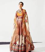 Wedding Designer OffWhite Chinon Lehengha Choli