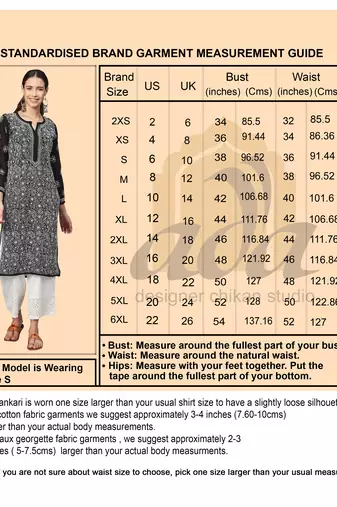 Ada Hand Embroidered Black Rayon Lucknowi Chikankari Indian Straight Kurta for Women - A411483
