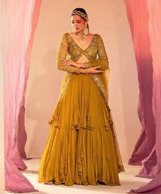 Mehandi Green  Lehenga Set 1