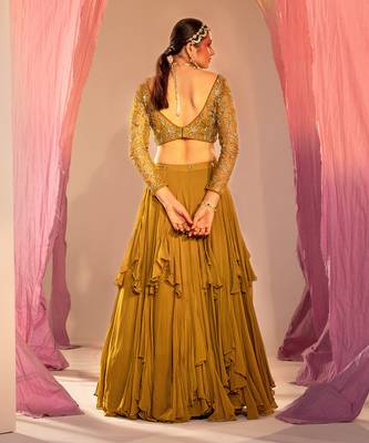 Mehandi Green  Lehenga Set 2