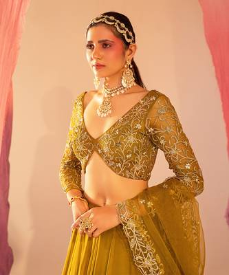 Mehandi Green  Lehenga Set 3
