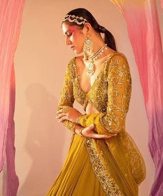 Mehandi Green  Lehenga Set 4