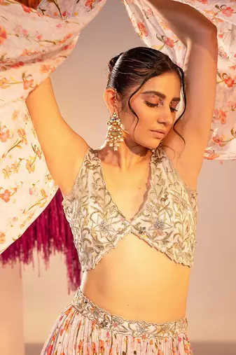 White Lehenga Set
