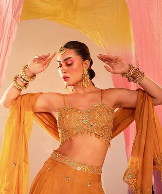 Yellow Lehenga Set 4