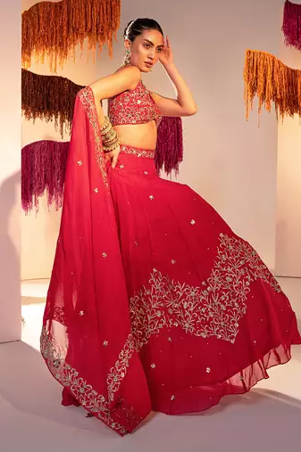 Rani Pink Lehenga Set