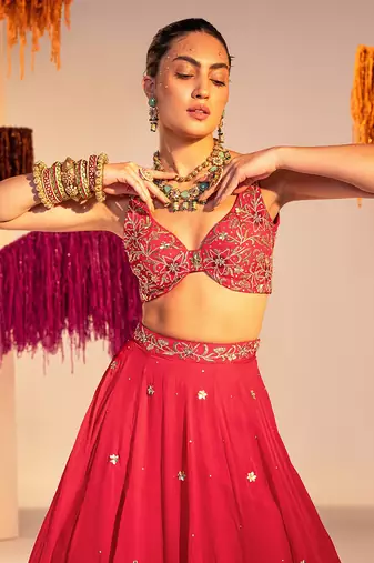 Rani Pink Lehenga Set