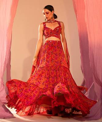 Rust Orange Lehenga Set 1