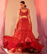 Rust Orange Lehenga Set