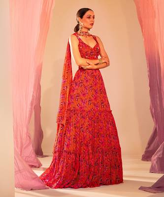 Rust Orange Lehenga Set 2