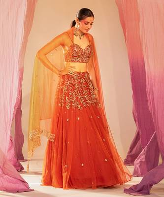 Orange Lehenga Set 1