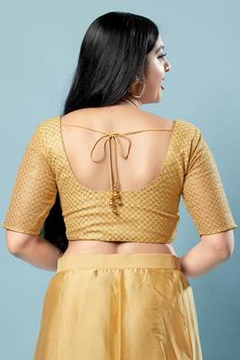 Padded Net Round Neck Blouse 2
