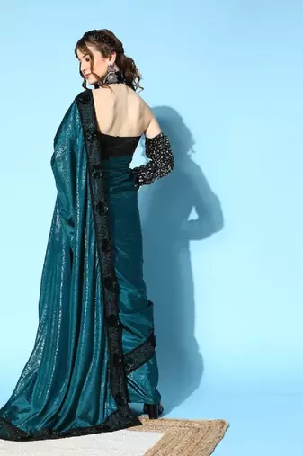 Riva enterprise women's rangoli silk saree with detachable sleeve fancy saree