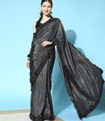 Riva enterprise women's rangoli silk saree with detachable sleeve fancy saree
