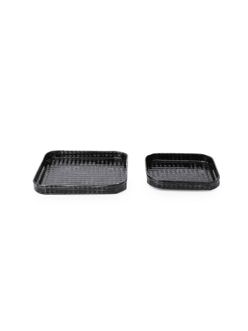 Charcoal Chic Platter cum Organizer