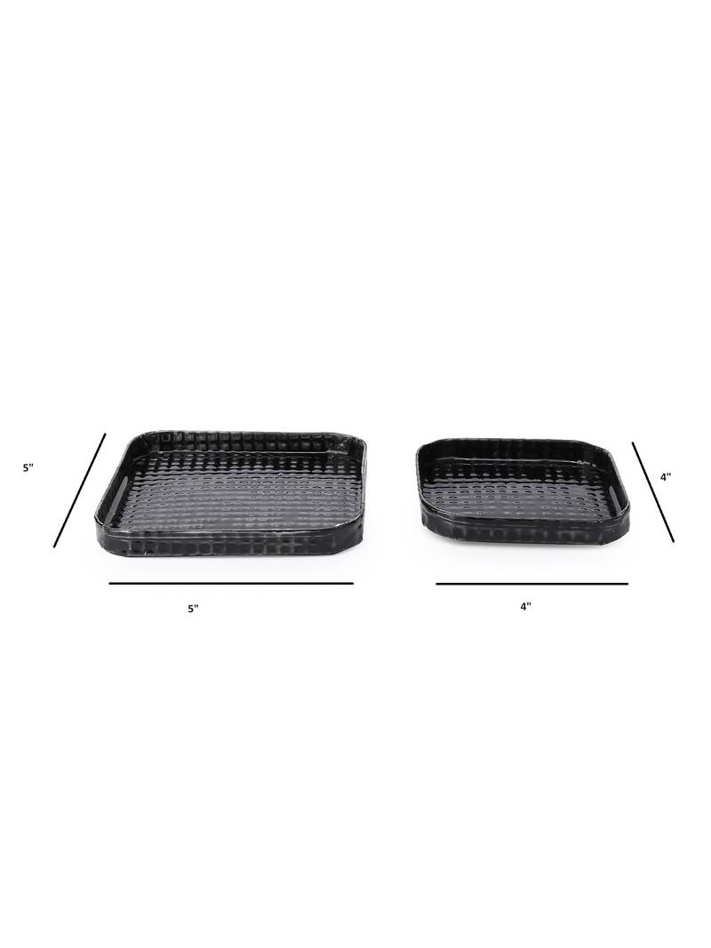 Charcoal Chic Platter cum Organizer