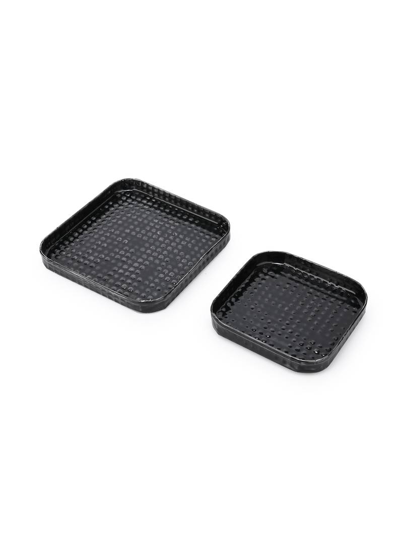 Charcoal Chic Platter cum Organizer