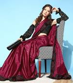 Riva enterprise women's rangoli silk saree with detachable sleeve fancy saree