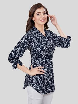  crepe printed short kurti 4