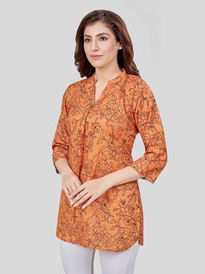  crepe printed short kurti 3