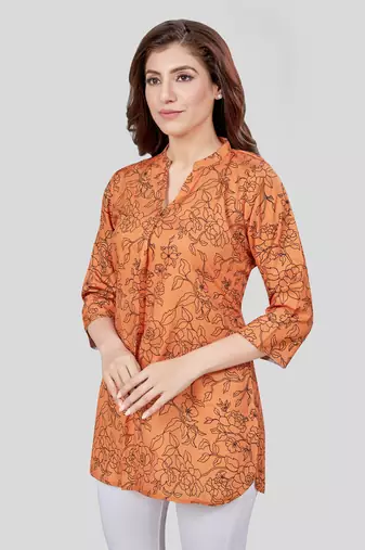 Saree swarg crepe printed short kurti