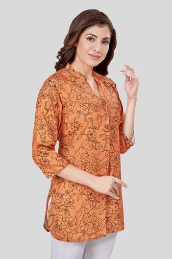 Saree swarg crepe printed short kurti