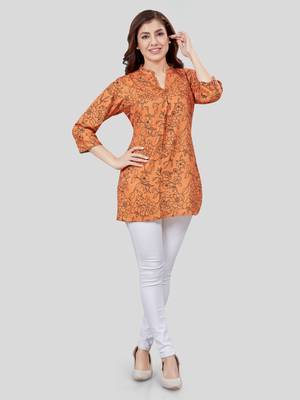  crepe printed short kurti 5