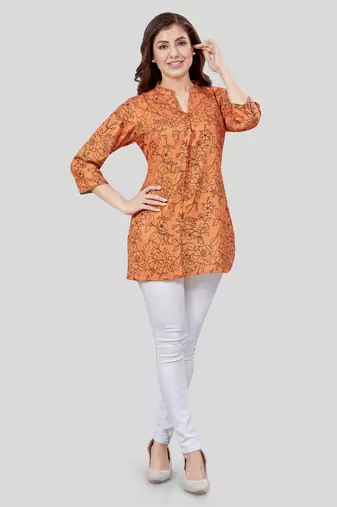 Saree swarg crepe printed short kurti