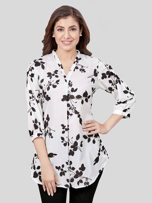 Saree swarg crepe printed short kurti 1