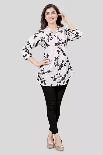 Saree swarg crepe printed short kurti