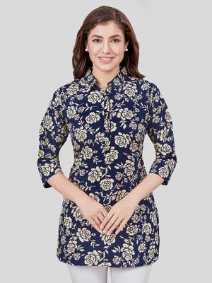 Saree swarg crepe printed short kurti 1