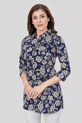 Saree swarg crepe printed short kurti