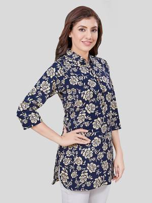 Saree swarg crepe printed short kurti 4