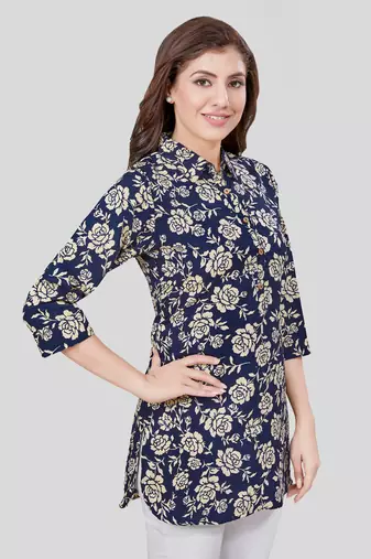 Saree swarg crepe printed short kurti