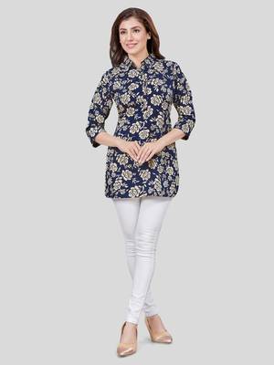 Saree swarg crepe printed short kurti 5