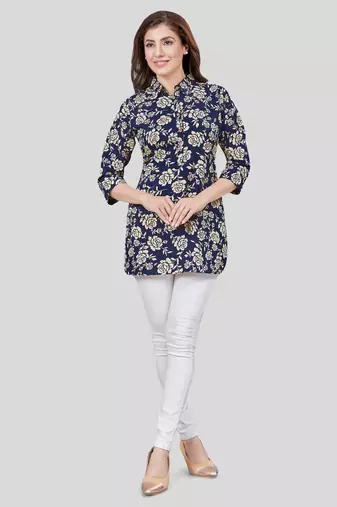 Saree swarg crepe printed short kurti