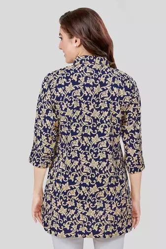  crepe printed short kurti