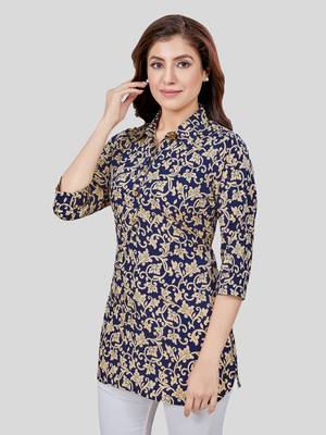  crepe printed short kurti 3