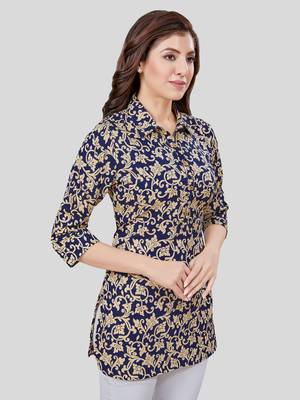 crepe printed short kurti 4
