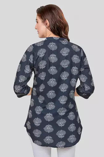  crepe printed short kurti