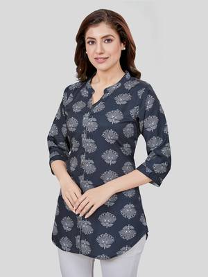  crepe printed short kurti 3