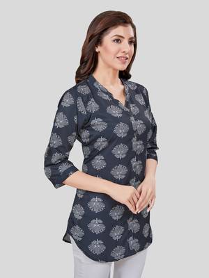  crepe printed short kurti 4