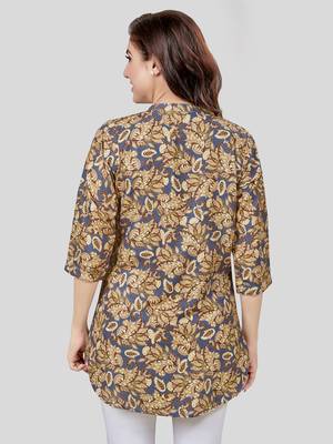 crepe printed short kurti 2
