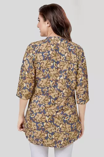  crepe printed short kurti