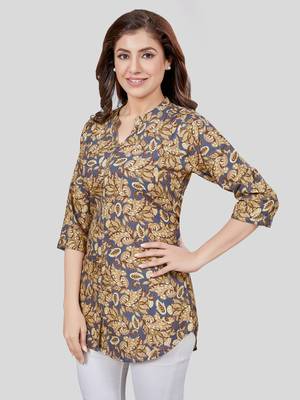  crepe printed short kurti 3